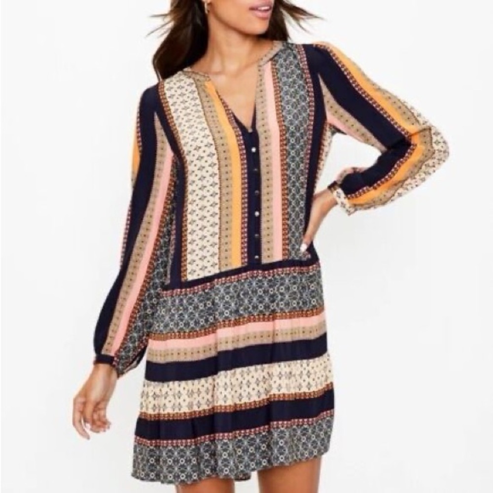 LOFT Bohemian Striped Dress - Multicolor